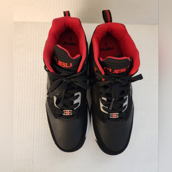 FUBU Mens Black and Red Sneakers - Picture 2 of 8